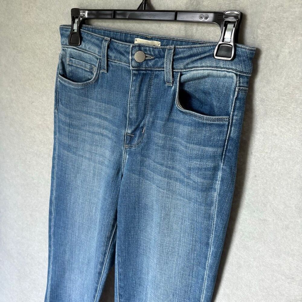 L’agence Kendra High-Rise Stretch Flare Crop Blue Jeans size 25 - Picture 2 of 8